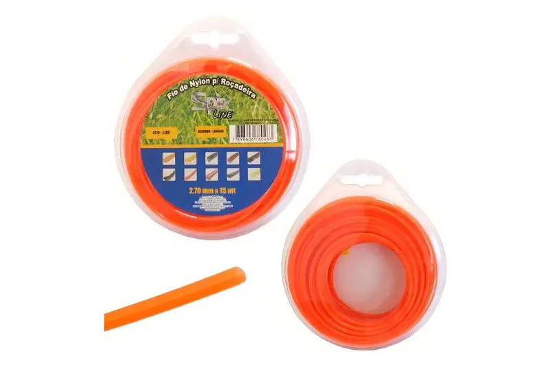 Fio de Nylon Quadrado 2,70mm 15 M VULCAN